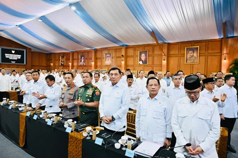 Mendagri Tito dan Jajaran Lengkap Ikuti Rapat Kerja Pemerintah yang dipimpin Presiden Prabowo Subianto
