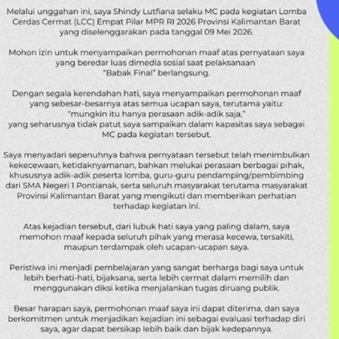 Curhat MC Lomba Cerdas Cermat MPR