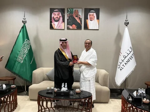 Wakapolri Komjen Pol Dedi Prasetyo melakukan pertemuan dengan jajaran Presidency of State Security yang diwakili Mayjen Abdul Hamid di Kantor PSS, Riyadh, Jumat (22/5/2026),