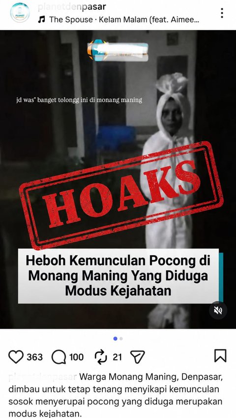 Teror pocong di Bali