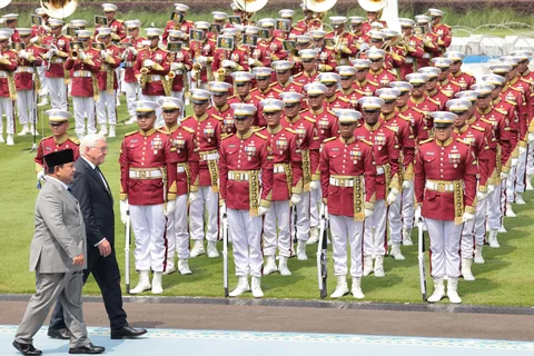 Prabowo Sambut Kedatangan Presiden Jerman Steinmeier dengan Upacara Kenegaraan dan 120 Pasukan Berkuda