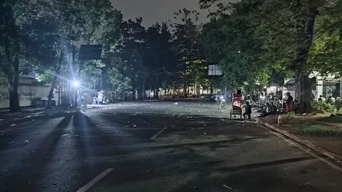 Situasi terkini di depan Kantor DPRD Jabar.