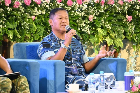 Pangkoopsudnas Marsdya TNI Minggit Tribowo saat menjadi narasumber Seminar Nasional Pasis Seskoau A-64 TP 2026 di Kampus Seskoau, Lembang, Bandung, Rabu (03/06/2026)/