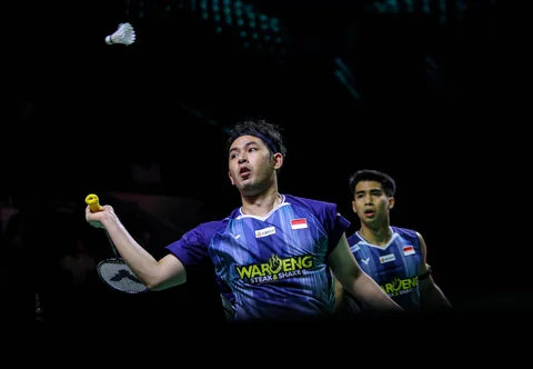 2026 di Istora Senayan, Jakarta, Sabtu (6/6/2026). <br />Pebulu tangkis ganda putra Indonesia Sabar Karyaman Gutama dan Moh Reza Pahlevi Isfahani pada babak semifinal Polytron Indonesia Open 2026 di Istora Senayan, Jakarta, Sabtu (6/6/2026).