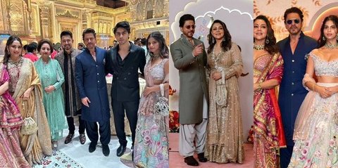 Potret Keluarga Shahrukh Khan Hadiri Pernikahan Anant Ambani, Dapat Jam Tangan Mewah Rp3,8 Miliar