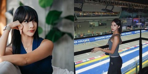 8 Foto Anya Geraldine Saat Menonton F1 di Singapura, Perbedaan Warna Kulit Wajah dan Tubuh Menarik Perhatian