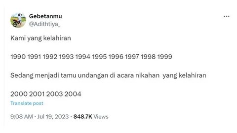 Cuitan Kocak Netizen yang Lahir Tahun 90-an ini Bikin Senyum-senyum Sendiri