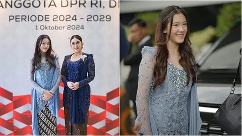 Cantik dan Tinggi, Potret Mikhaela Lee Ikut Dampingi Sang Ibu Nafa Urbach saat Pelantikan Anggota DPR RI