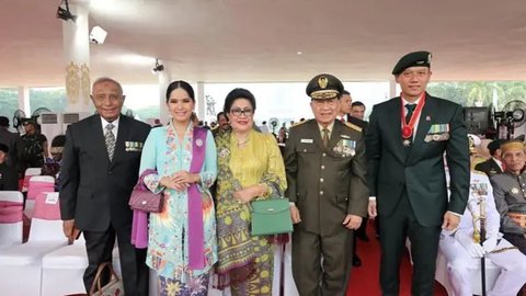 Potret Cantik dan Memesona Annisa Pohan Mengenakan Kebaya di Perayaan HUT TNI ke-79 Didampingi Suami