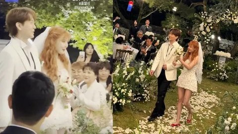 Cantik dan Tampan, 6 Momen Pernikahan HyunA dan Yong Jun Hyung yang Digelar Tertutup, Gaun dan Jas Mempelai Jadi Sorotan