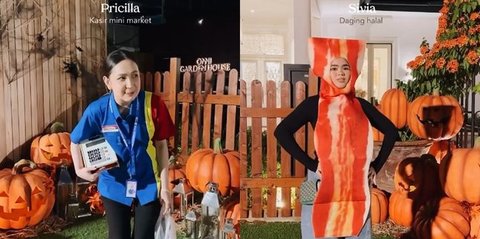 Momen Kocak Artis Muda Rayakan Halloween, Agatha Pricilla Pakai Kostum Kasir Mini Market hingga Sivia Azizah Jadi Daging Halal