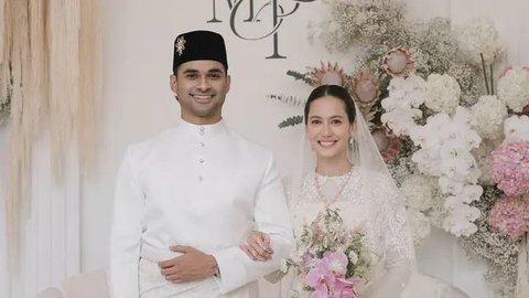 Cantik dan Tinggi Semampai, 6 Potret Pernikahan Pevita Pearce Pakai Baju Kurung Warna Putih Pancarkan Pesona Gadis Melayu