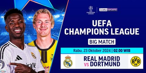 Link Live Streaming Liga Champions: Real Madrid vs Dortmund di Vidio, Kick Off 02.00 WIB Dini Hari Nanti