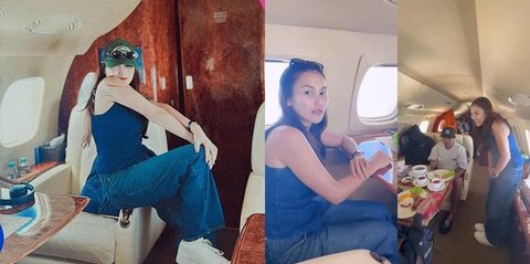 Aksi Kocak Ayu Ting Ting Naik Pesawat Jet Pribadi, Malah Cosplay Jadi Pramugari