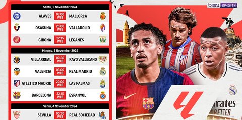 Jadwal Siaran Langsung La Liga Pekan Ini