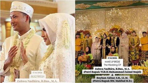 Mewah dan Elegan, 8 Momen Akad dan Resepsi Pernikahan Anak Mahfud MD dan TGB yang Digelar di NTB