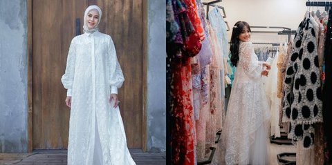 Inspirasi gamis anggun untuk Lebaran 2025 yang berasal dari pilihan para artis Indonesia.