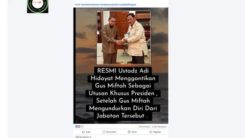 Cek Fakta: Benarkah Ustaz Adi Hidayat Disebut-sebut Gantikan Gus Miftah jadi Utusan Khusus Presiden?