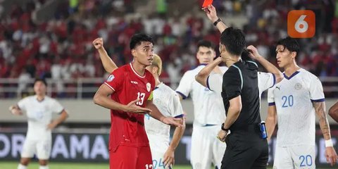 Detik-detik Muhammad Ferrari Dapat Kartu Merah saat Lawan Filipina, Timnas Indonesia dalam Tekanan Berat