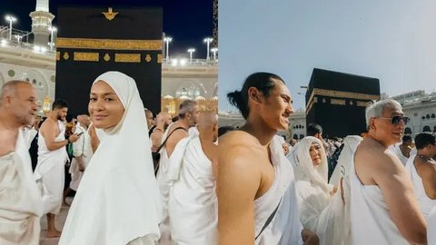 Potret Manis Hana Malasan saat Umrah Bareng Keluarga Sean Gelael Gaya Hijabnya Bikin Pangling