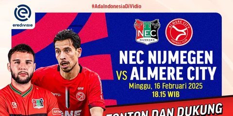 Link Siaran Langsung Laga NEC Nijmegen Vs Almere City di Vidio: Thom Haye dan Calvin Verdonk Saling Berhadapan