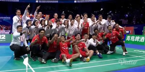 Kalahkan China 3-1, Indonesia Raih Juara Badminton Asia Mixed Team Championship Pertama Kalinya