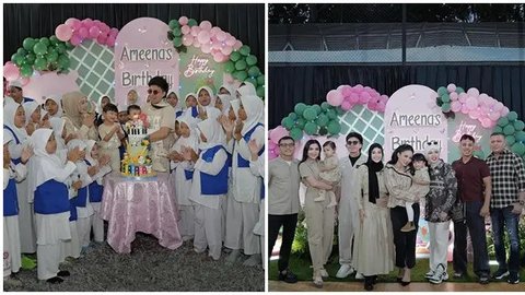 6 Potret Momen Ulang Tahun Ameena Putri Atta Halilintar ke-3, Dihadiri Keluarga Besar hingga Anak-Anak Panti Asuhan