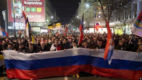 Ratusan Ribu Warga Serbia Gelar Demo di Jalanan Tuntut Kebijakan Pemerintah