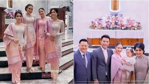 6 Potret Jessica Mila di Pembaptisan Putrinya, Padukan Songket dan Kebaya Pink