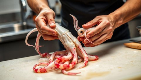 Teknik Membersihkan Cumi Segar yang Tepat