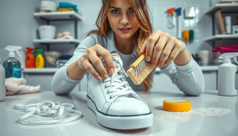 Persiapan Sebelum Mencuci Sepatu Putih