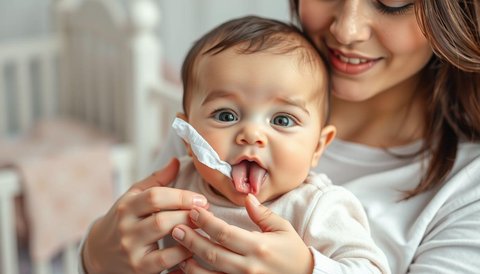 Teknik Membersihkan Lidah Bayi Usia 0-6 Bulan