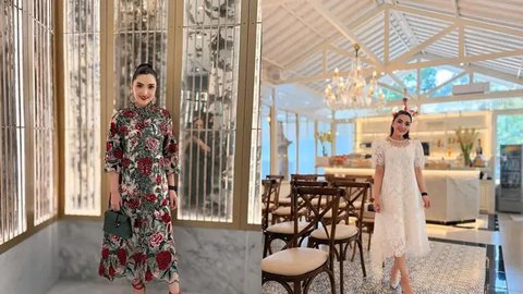 Cantik dan Memesona, Gaya Elegan Ashanty Pakai Dress Brokat Jadi Sorotan