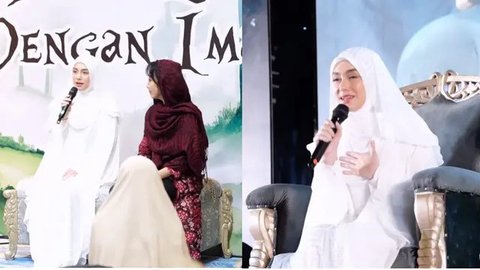 Anggun dan Elegan, Celine Evangelista Hadir di Bali Muslim Festival dengan Gamis Putih