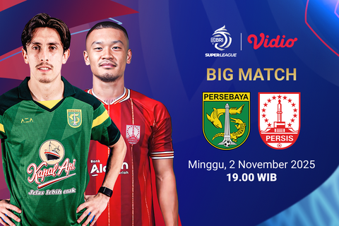 Nonton BRI Super League 2025/26: Persebaya vs Persis Solo Tayang Eksklusif di Vidio