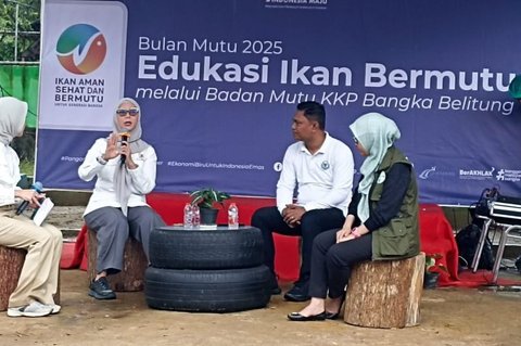 Badan Mutu KKP Babel Bagikan Satu Ton Udang, Perkuat SDM dan Atasi Stunting