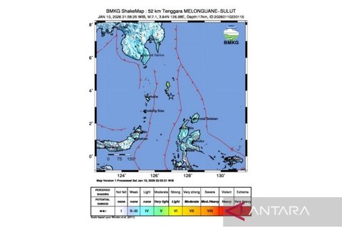 Gempa Magnitudo 7,1 Guncang Melonguane Sulawesi Utara, BMKG Pastikan Tak Berpotensi Tsunami