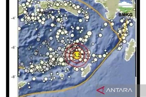 Gempa Magnitudo 5,2 Guncang Maluku Tenggara, BMKG Pastikan Tak Berpotensi Tsunami
