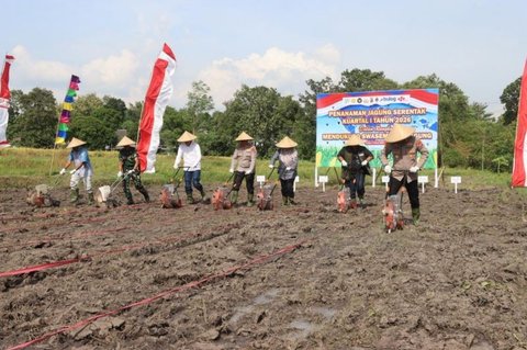 Polda NTB Dukung Ketahanan Pangan Nasional Melalui Gerakan Penanaman Jagung Serentak