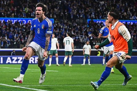 Italia Jaga Asa Lolos Piala Dunia 2026 Usai Taklukkan Irlandia Utara