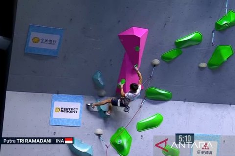 Langkah Srondeng Terhenti di Semifinal World Climbing Series Wujiang, Indonesia Fokus Nomor Speed