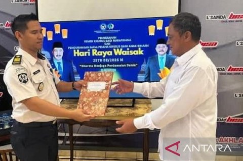 Ditjenpas Kaltim Beri Remisi Waisak kepada Enam Warga Binaan, Ini Alasannya