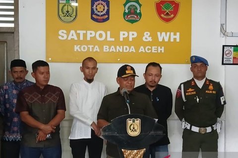 Satpol PP dan WH Banda Aceh Proses Sembilan Pasangan Pelanggar Jinayat