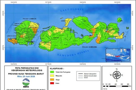 BMKG Tetapkan Lima Daerah di NTB Siaga Kekeringan Meteorologis, El Nino Berpotensi Menguat
