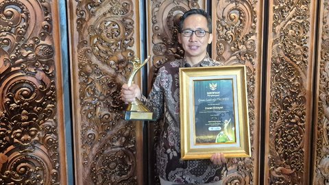 Manager Lingkungan Sido Muncul, Amri Cahyono di acara Anugerah Lingkungan PROPER.