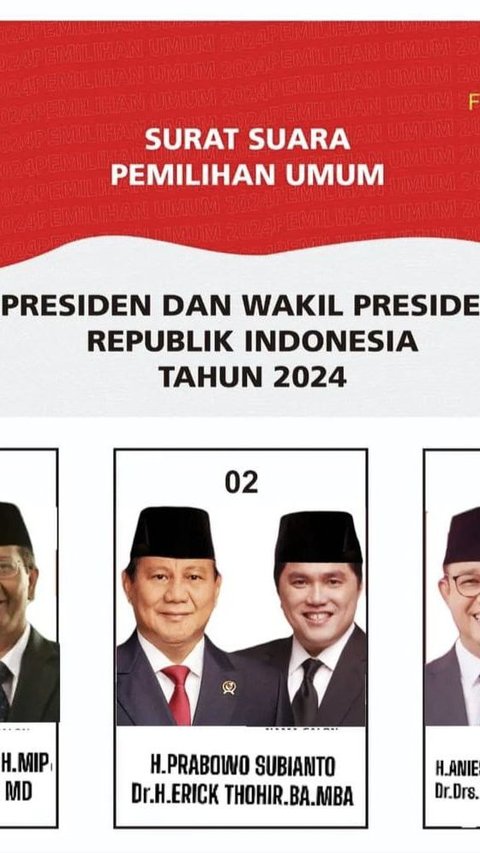 Beredar Surat Suara Pemilu 2024 Lengkap dengan Pasangan Capres-Cawapres, Ini Kata KPU