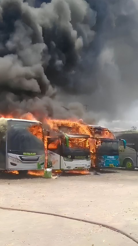 Hanguskan Lima Unit Bus, Ini 5 Fakta Kebakaran Pool Bus Sahabat di Cirebon