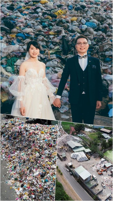 FOTO:  Lain Daripada yang Lain, Calon Pengantin Asal Taiwan Ini Bikin Foto Preweding di Tempat Sampah