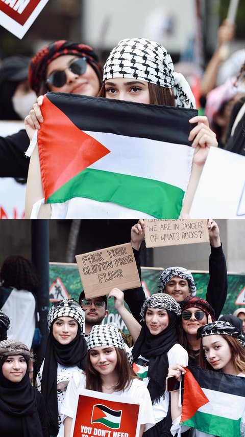 Cantiknya Syifa Hadju saat Ikut Aksi Bela Palestina, Penampilannya Bikin Pangling