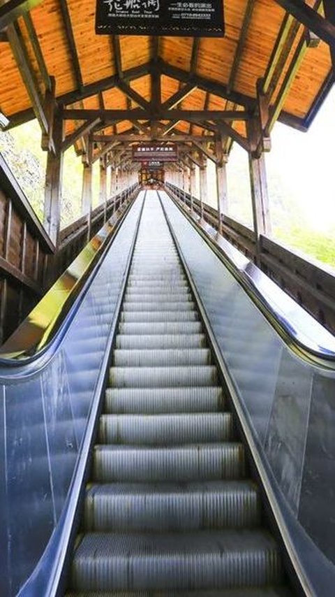 China Creates Giant Hundreds-Meter Escalator in the Middle of Mountains, Lazy People Can Hike Now!